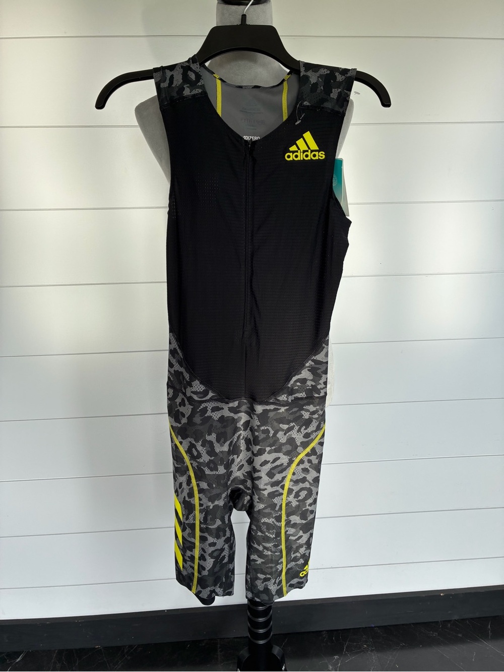 Adidas Adizero Sprintsuit Running Suit Mens Size Small Black/Camo/Volt NWT/0219